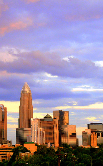 Charlotte NC Skyline, Travels HD phone wallpaper