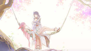 Genshin Impact: Yae Miko & Raiden Shogun Ultra, Yae Miko Guuji (Genshin Impact), Baal Raiden Shogun (Genshin Impact), video game, Genshin Impact HD wallpaper