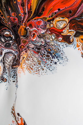 Abstract, Divorces, Multicolored, Motley, Paint, Liquid, Stains, Spots, Fluid Art HD phone wallpaper
