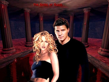 Angel and Darla, angel, tv, vampires, darla HD wallpaper