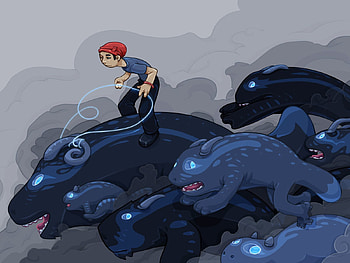 Animals, Art, Human, Person, Chase HD wallpaper