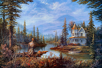 quiet moment, natur, lakes, houses, architektur HD wallpaper