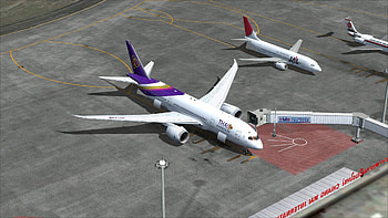Thai Airways International, Travels, Microsoft Flight Simulator X, Screenshots HD wallpaper