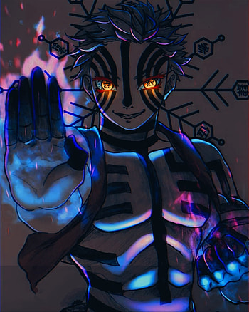 Demon slayer, art, painting HD phone wallpaper
