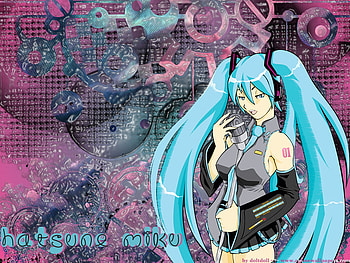 Miku singing, miku, sing, blue hair, girl, lovely HD wallpaper