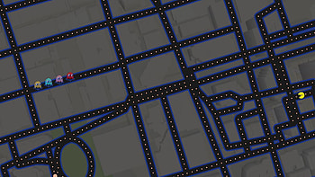 Google Maps Pacman Art, google-maps, pacman, art, digital-art HD wallpaper