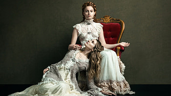 Lovely Girls, chair, women, models, dress HD wallpaper