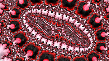Trippy Psychedelic Fractal, red, black, pink, Abstract, fractal, abstract black, red and black HD wallpaper