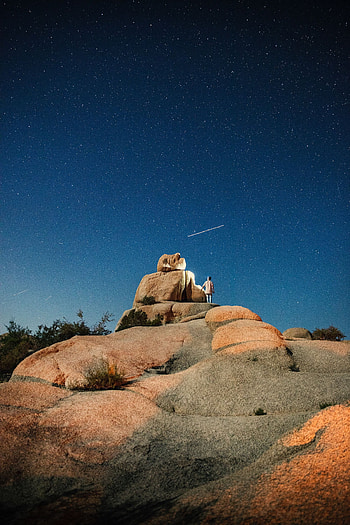 Nature, Stones, Night, Rock, Human, Person HD phone wallpaper