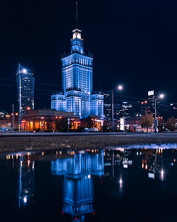 Cities, Night, Architecture, City, Building, Lights HD phone wallpaper