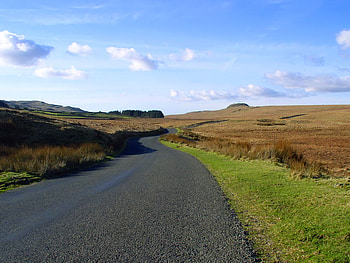 Road To Ulpha Cumbria, green, sky, road, nature, grass, vast HD wallpaper