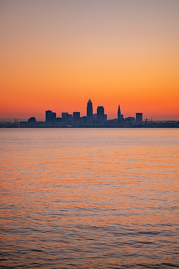 Cities, Water, Sunset, Twilight, City, Building, Lake, Dusk HD phone wallpaper