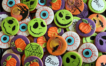 Holidays, Background, Halloween, Cookies, Holiday HD wallpaper