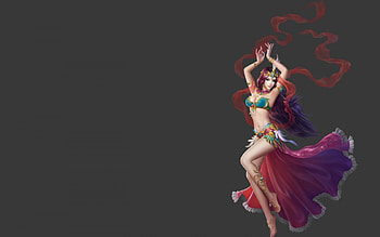 Dancer, pink, grey, fantasy, game, girl, luminos HD wallpaper