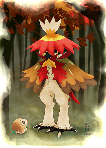 Decidueye Hisui, Art, paiting HD phone wallpaper