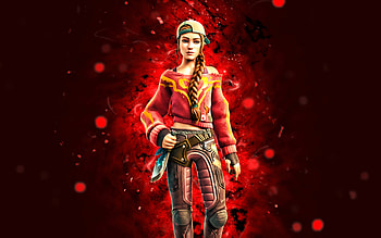 Backwards Haven, , red neon lights, Fortnite Battle Royale, Fortnite characters, Backwards Haven Skin, Fortnite, Backwards Haven Fortnite HD wallpaper