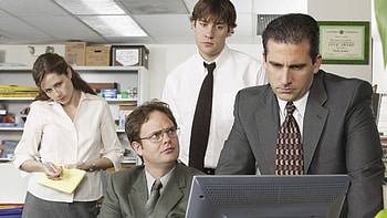 The Office (Us), Tv Show, Dwight Schrute, Jenna Fischer, Jim Halpert, John Krasinski, Michael Scott, Pam Beesly, Rainn Wilson, Steve Carell HD wallpaper