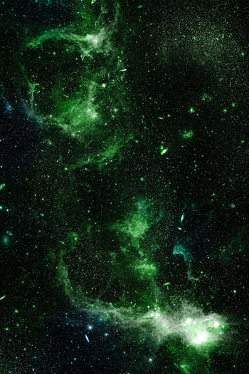 Green Nebula, Dark green aesthetic, Galactic charm, Mysterious allure HD phone wallpaper