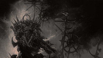 General artwork fantasy art digital art knight dark machine Chaos Warhammer 40,000 WH40K HD wallpaper