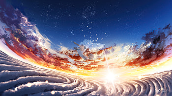 Angel Falling From Sky , angel, anime-girl, anime, artist, artwork, digital-art HD wallpaper
