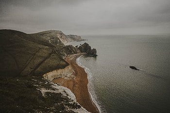 Durdle Door, aerial view, coast, sea, nature HD wallpaper