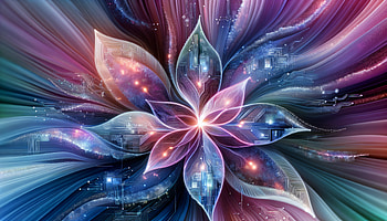 Cosmic Petal Fusion, petal, Abstract, flower, Digital Art, colorful HD wallpaper