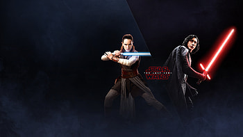 The Last Jedi Rey and Kylo Ren EA Battlefront 2 Poster HD wallpaper