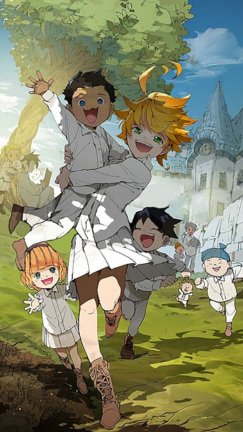 The Promised Neverland Anime, Gripping suspense, Hidden truth, Desperate escape HD phone wallpaper