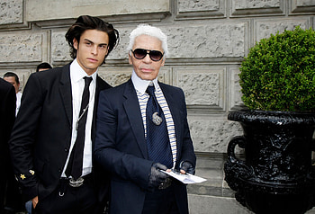 Karl Lagerfeld, Muse Baptiste Giabiconi, Vogue Germany feature HD wallpaper