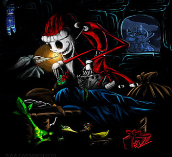 Merry Christmas to All, gothic, jack, fantasy, christmas HD wallpaper
