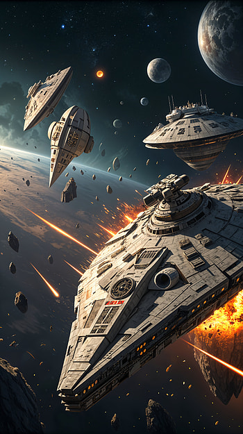 Epic Spaceship Battle - Stunning , spaceship, Science Fiction HD phone wallpaper