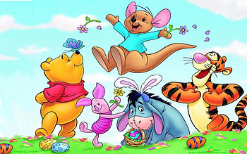 Winnie the Pooh, Easter eggs HD wallpaper