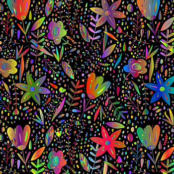 Flowers, leaf, fractal HD phone wallpaper