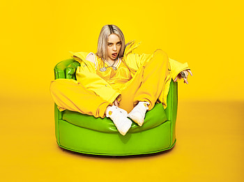 Billie Eilish Armchar Siting , billie-eilish, music, singer, girls, celebrities HD wallpaper