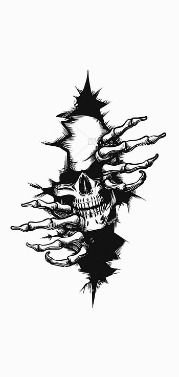 SKULL, symbol, art HD phone wallpaper