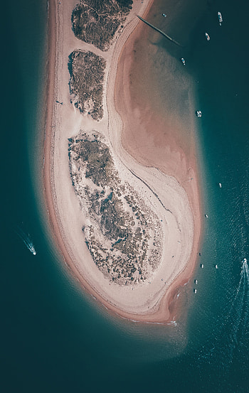 Nature, Boats, View From Above, Ocean, Island HD phone wallpaper