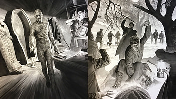 Alex Ross, Universal Monsters art, Wolfman, Mummy HD wallpaper