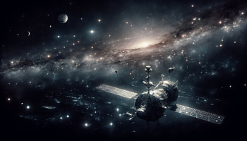 Majestic Spacecraft Voyage - Celestial Exploration, space exploration, space, galaxy, spacecraft, astronomy HD wallpaper