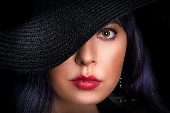 Hat, model, lady, pretty HD wallpaper