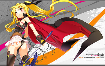 Anime, sexy, ribbons, red eyes HD wallpaper
