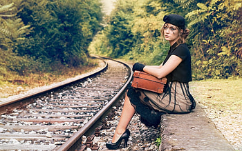 Ready to travel, waiting, women, , Travel HD wallpaper