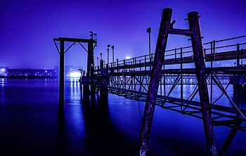 Rivers, Night, Dark, Design, Construction HD wallpaper