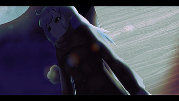 Exciting drama scene of a non-human girl trying to come to terms with herself, sad, sad anime HD wallpaper