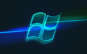 Windows logo, light art, Windows old logo, Windows emblem, blue light line background, Windows neon logo, creative art, Windows HD wallpaper