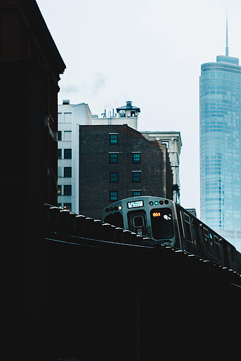 City, Building, Miscellanea, Miscellaneous, Bridge, Train HD phone wallpaper