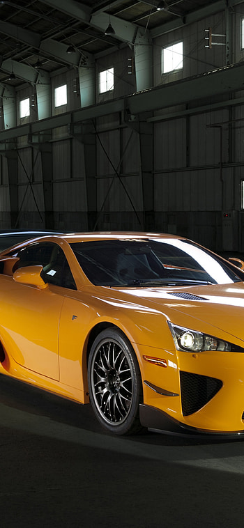 Lexus LFA, Orange sports car, Huawei Mate 20 Pro, LG G7 ThinQ HD phone wallpaper
