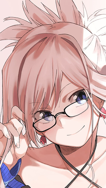 smile, glasses, blue eyes, Anime, Fate/Grand Order HD phone wallpaper