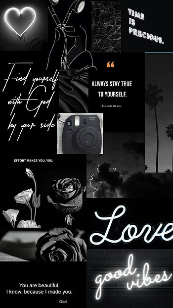 Black Aesthetic, encouragement HD phone wallpaper