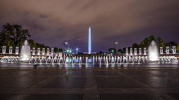 : World War II Memorial & Washington Monument HD wallpaper