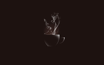 Coffee, Dark, Steam, Essence HD wallpaper